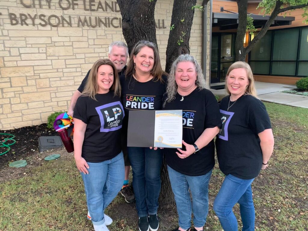 Leander Pride Officers celebrate city proclamation