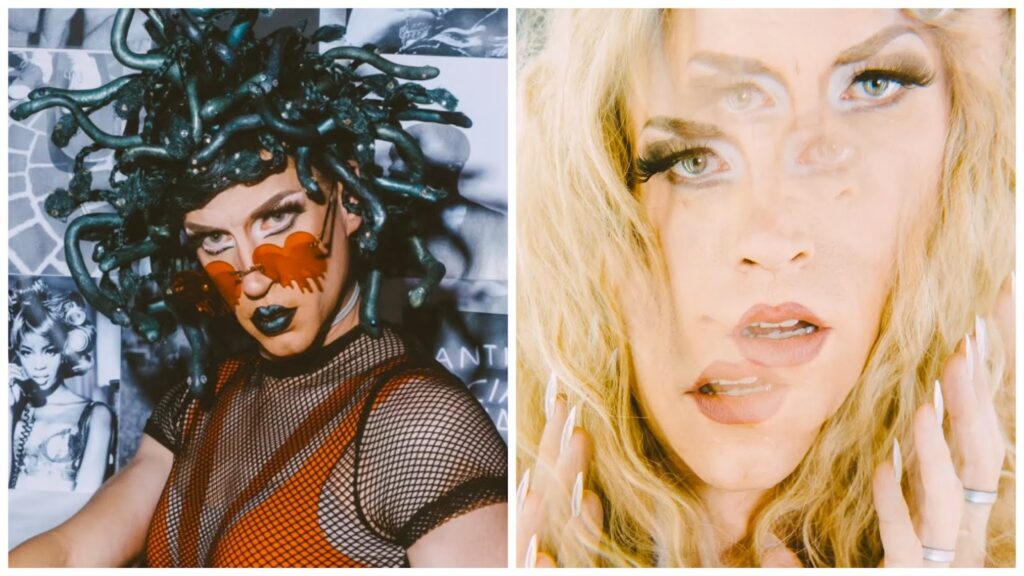 performer photos of drag queen Sara Vignette